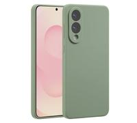 Accezz Coque Liquid Silicone avec MagSafe pour Samsung Galaxy S25 Edge - Cooper Green