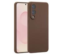 Accezz Coque Liquid Silicone avec MagSafe pour Samsung Galaxy S25 Edge - New Tea Brown