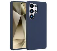 Accezz Coque Liquid Silicone avec MagSafe pour Samsung Galaxy S25 Ultra - Bleu foncé
