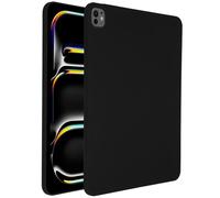 Accezz Accezz Coque Liquid Silicone avec porte-stylet iPad Pro 13 (2024) M4 Noir Noir