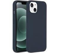 Accezz Coque Liquid Silicone pour Apple iPhone 13 Mini - Bleu foncé