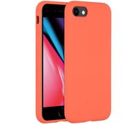 Accezz Coque Liquid Silicone pour Apple iPhone SE (2022 / 2020) / 8 / 7 - Nectarine
