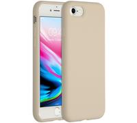 Accezz Coque Liquid Silicone pour Apple iPhone SE (2022 / 2020) / 8 / 7 - Stone