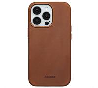 Accezz Coque MagSafe en cuir vintage pour Apple iPhone 13 Pro - Tabacco Cognac