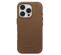 Accezz Coque MagSafe en cuir vintage pour Apple iPhone 16 Pro - Tabacco Cognac