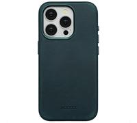 Accezz Coque MagSafe en cuir vintage pour iPhone 15 Pro - Smokey Green