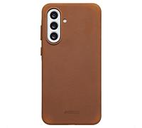 Accezz Coque MagSafe en cuir vintage pour Samsung Galaxy A56 - Tabacco Cognac
