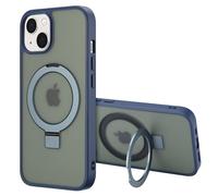 Accezz Coque Ring Stand avec MagSafe pour iPhone 13 - Bleu