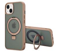 Accezz Coque Ring Stand avec MagSafe pour Apple iPhone 13 - Marron
