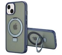 Accezz Coque Ring Stand avec MagSafe pour iPhone 14 - Bleu