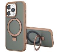 Accezz Coque Ring Stand avec MagSafe pour Apple iPhone 14 Pro - Marron