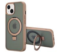 Accezz Coque Ring Stand avec MagSafe pour Apple iPhone 15 - Marron