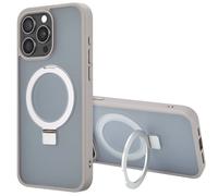 Accezz Coque Ring Stand avec MagSafe pour Apple iPhone 15 Pro Max - Gris