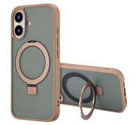Accezz Coque Ring Stand avec MagSafe pour Apple iPhone 16 - Marron