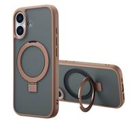 Accezz Coque Ring Stand avec MagSafe pour Apple iPhone 17 - Marron