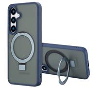 Accezz Coque Ring Stand avec MagSafe pour Samsung Galaxy S24 Plus - Bleu
