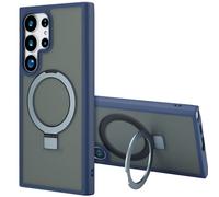 Accezz Coque Ring Stand avec MagSafe pour Samsung Galaxy S24 Ultra - Blue