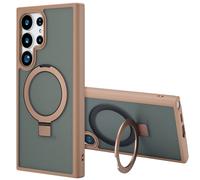 Accezz Accezz Coque Ring Stand avec MagSafe Samsung Galaxy S24 Ultra Marron Marron