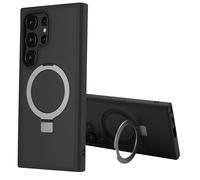 Accezz Coque Ring Stand avec MagSafe pour Samsung Galaxy S24 Ultra - Noir