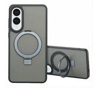 Accezz Coque Ring Stand avec MagSafe pour Samsung Galaxy S25 Edge - Noir