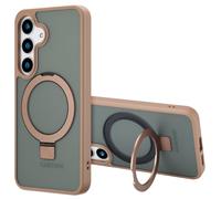 Accezz Coque Ring Stand avec MagSafe pour Samsung Galaxy S25 - Brown