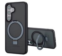 Accezz Coque Ring Stand avec MagSafe pour Samsung Galaxy S25 - Noir