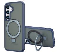 Accezz Coque Ring Stand avec MagSafe pour Samsung Galaxy S25 Plus - Bleu