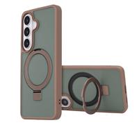 Accezz Coque Ring Stand avec MagSafe pour Samsung Galaxy S26 - Marron