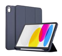 Accezz Coque tablette portefeuille Smart Silicone pour Apple iPad 11 (2025) 11 pouces A16 / iPad 10 (2022) 10.9 pouces - Bleu foncé
