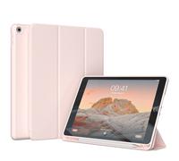Accezz Coque tablette portefeuille Smart Silicone pour iPad 9 (2021) 10.2 pouces / iPad 8 (2020) 10.2 pouces / iPad 7 (2019) 10.2 pouces - Rose
