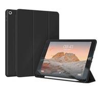 Accezz Coque tablette portefeuille Smart Silicone pour iPad 6 (2018) 9.7 pouces / iPad 5 (2017) 9.7 pouces - Noir Noir