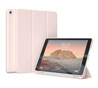 Accezz Coque tablette portefeuille Smart Silicone pour Apple iPad 9 (2021) 10.2 pouces / iPad 8 (2020) 10.2 pouces / iPad 7 (2019) 10.2 pouces - Rose