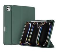 Accezz Accezz Coque tablette portefeuille Smart Silicone iPad Pro 13 (2025) M5 / (2024) M4 Vert foncé Vert foncé
