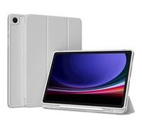 Accezz Coque tablette portefeuille Smart Silicone pour Samsung Galaxy Tab A9 Plus - Gris Gris