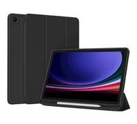 Accezz Coque tablette portefeuille Smart Silicone pour Samsung Galaxy Tab A9 Plus - Noir