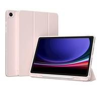 Accezz Coque tablette portefeuille Smart Silicone pour Samsung Galaxy Tab A9 Plus - Rose Rose
