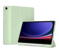 Accezz Coque tablette portefeuille Smart Silicone pour Samsung Galaxy Tab A9 Plus - Vert clair Vert clair
