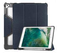 Accezz Coque tablette Rugged Trifold pour Apple iPad 6 (2018) 9.7 pouces / iPad 5 (2017) 9.7 pouces / Air 2 (2014)/Air 1 (2013) - Bleu foncé
