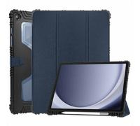 Accezz Coque tablette Rugged Trifold pour Samsung Galaxy Tab A9 Plus - Bleu foncé