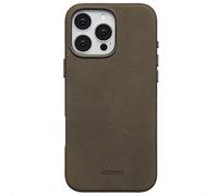 Accezz Couverture arrière Magsafe en cuir vintage pour l'Apple iPhone 16 Pro Max - Rustic Brown