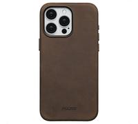Accezz Couverture arrière Magsafe en cuir vintage pour l'iPhone 15 Pro Max - Brun rustique
