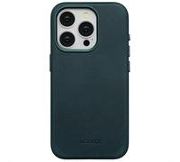 Accezz Couverture arrière Magsafe en cuir vintage pour l'iPhone 15 Pro - Smokey Green