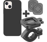 Accezz EasyLock support de téléphone pour vélo - avec étui pour Apple iPhone 14 - Aluminium - Rotation à 360 degrés - Noir