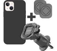 Accezz EasyLock support de téléphone pour voiture - avec étui pour Apple iPhone 13 - Grille d'aération - Rotation à 360 degrés - Noir