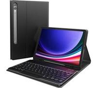 Accezz Étui de tablette Bluetooth Clavier pour Samsung Galaxy Tab S10 Plus / Tab S9 FE Plus / Tab S9 Plus - QWERTY / NL - Noir Noir