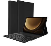 Accezz Étui de tablette Bluetooth Clavier pour Samsung Galaxy Tab S9 FE Plus - QWERTY / NL - Noir