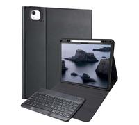 Accezz Étui de tablette portefeuille Bluetooth Clavier pour Apple iPad Air 13 pouces (2025) M3 / (2024) M2 - AZERTY - Noir