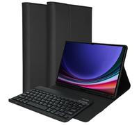 Accezz Étui de tablette portefeuille Bluetooth Clavier QWERTY pour Samsung Galaxy Tab S9 11.0 pouces - Noir
