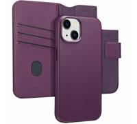 Accezz Étui de télephone portefeuille en cuir 2-en-1 avec MagSafe pour Apple iPhone 14 - Heath Purple