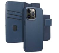 Accezz Étui de télephone portefeuille en cuir 2-en-1 avec MagSafe pour Apple iPhone 15 Pro Max - Nightfall Blue